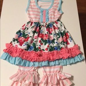 Girls ruffled set